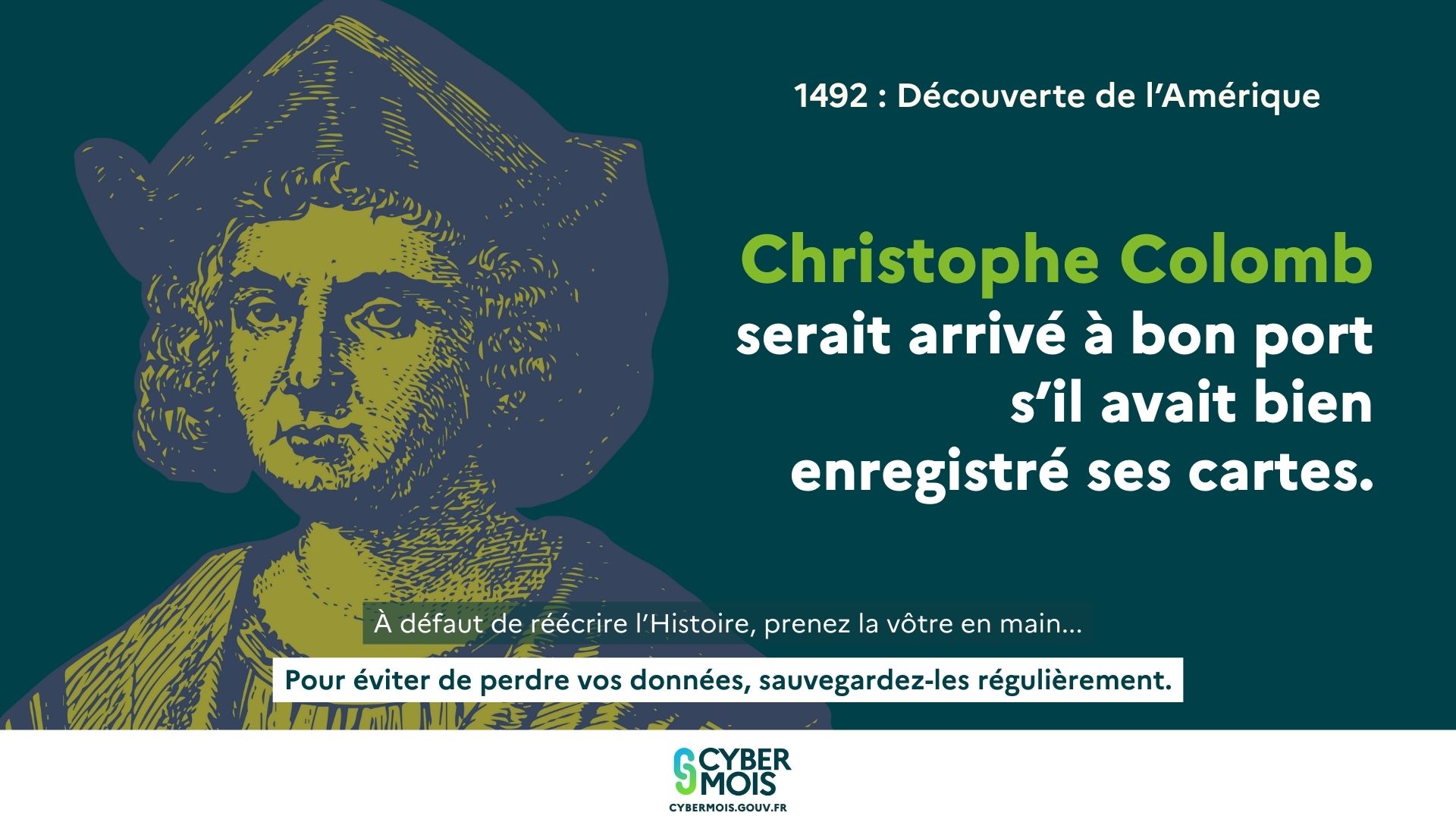 Affiche Cybermois 2025 Christophe Colomb